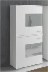 Vero White Compact Sideboard with Glass Door 74034