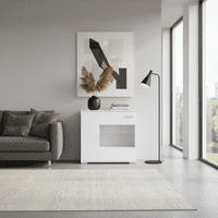 Vero White Compact Sideboard with Glass Door 74034 - 3171