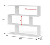 Zed Short Bookcase in Glossed White