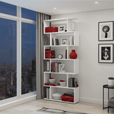 Falco Open Back White Gloss Bookcase-301013BO