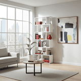 Falco Open Back White Gloss Bookcase-301013BO