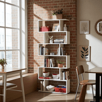 Falco Open Back White Gloss Bookcase-301013BO