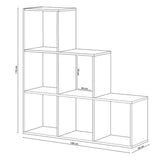 Vanneese Short Step Bookcase Oak Effect & Artic White 0F2254A