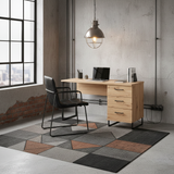 Nuraga Artisan Oak Effect Computer Desk With Drawers - 11011194 RZ
