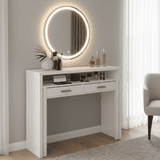 Arina Artic White Extending Computer Desk Console Dressing Table-004582A